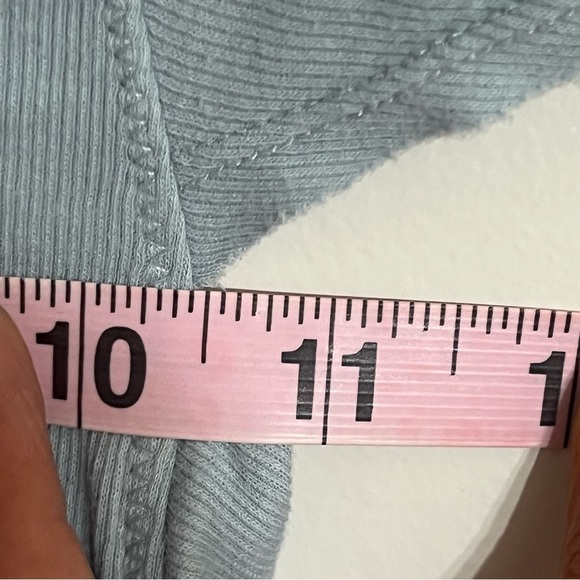 Free People Women's Byron Ribbed Bodysuit in Foggy Seaglass Blue Size Small - Picture 5 of 9